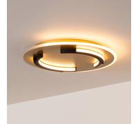Lucide Andreas LED Round Flush Ceiling Light - Matt Gold