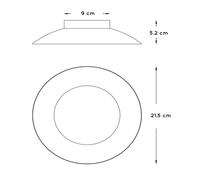 Lucide LED ceiling light Foskal brass, Ø 21.5 cm