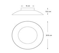 Lucide LED ceiling light Foskal in white, Ø 21.5 cm