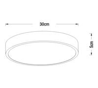 Lucide LED ceiling light Unar, gold matt, Ø 30 cm