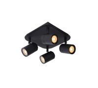 'LENNERT' Dimmable Rotatable Stylish Bathroom Ceiling Spotlight GU10 Lucide Black One Size