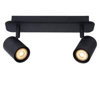Lucide Lennert Modern Twin Ceiling Spotlight Bathroom - Led Dim. - Gu10 - 2X5W 3000K - Ip44 - Black