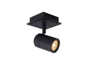 Lucide Lennert Single Light Bathroom Spotlight Plate In Black Finish