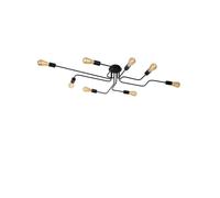 Lucide 8-bulb ceiling light Lester, black