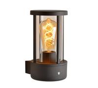 LUCIDE Lori - Wall Light Indoor/Outdoor - Ø 12 cm - 1xE27 - IP44 - Day/Night Sensor - Anthracite
