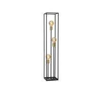 Lucide Lucide Ruben 3 Light Floor Lamp In Black & Gold Finish
