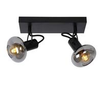 Lucide 'MADEE' Dimmable Stylish Rotatable Indoor Ceiling Spotlight 2xE14 in Black Lucide Black