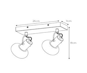 Lucide Madee downlight, black/smoke, 2-bulb