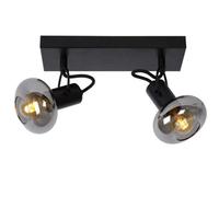 Lucide Madee Modern Twin Ceiling Spotlight - 2Xe14 - Black