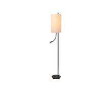 Lucide Magic Dual Light Floor Lamp - Black with Cream Shade