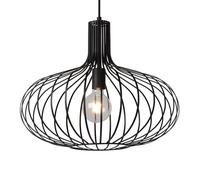 Lucide Manuela Vintage Pendant Light 50Cm - 1Xe27 - Black