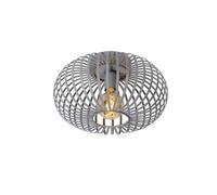 Lucide Manuela Single Light Flush Ceiling Fitting In Grey Finish