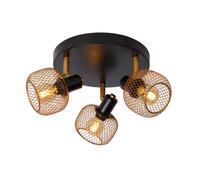 Lucide Maren 3 Light Spotlight Plate - Black & Gold