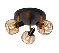 Lucide Maren 3 Light Spotlight Plate - Black & Gold