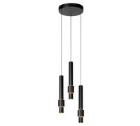 Lucide 'MARGARY' Dimmable Stylish Adjustable Indoor Modern LED Pendant Light in Black Lucide Black
