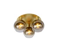 Lucide Marius 3 Light Flush Ceiling Light - Matt Gold