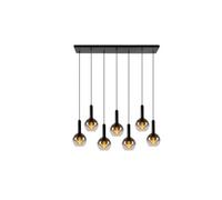Lucide Marius Modern Bar Pendant Light - 7Xe27 - Black