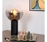 Lucide Marius table lamp glass lampshade, black