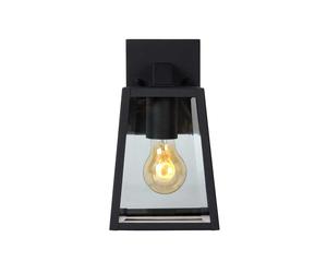 Lucide Matslot Single Light Outdoor Hanging Wall Lantern In Black Finish