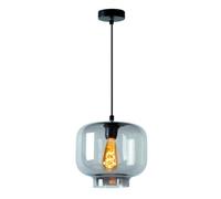 Lucide Medine pendant light, smoke grey, Ø 25 cm, glass, 1-bulb