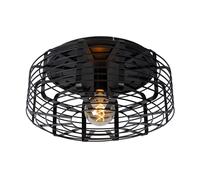 Lucide Melopee 45cm Flush Ceiling Light - Black