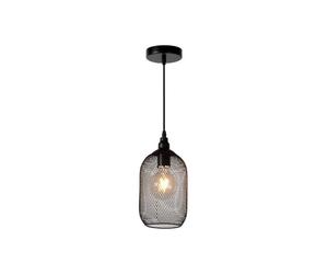 Lucide Mesh 15 Single Light Ceiling Pendant In Black Finish
