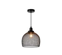 Lucide Mesh 28 Single Light Ceiling Pendant In Black Finish
