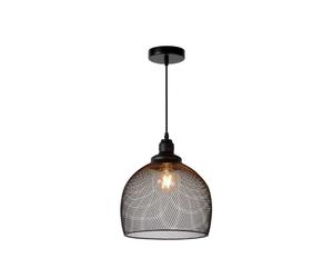 Lucide Mesh 28 Single Light Ceiling Pendant In Black Finish