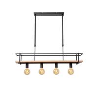 Lucide 'MILONGA' Dimmable Stylish Scandinavian Hanging Pendant Light 4xE27 in Black Lucide Black