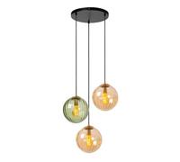 Lucide Monsaraz Retro Pendant Light 35Cm - 3Xe27 - Green