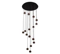 Lucide Montana Led 16 Light Cluster Ceiling Pendant Light With Remote Control Coffee