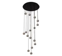 Lucide Montana Led 16 Light Cluster Ceiling Pendant Light With Remote Control Grey