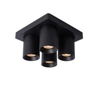 Lucide Nigel Modern Ceiling Spotlight - Led Dim To Warm - Gu10 - 4X5W 2200K/3000K - Black