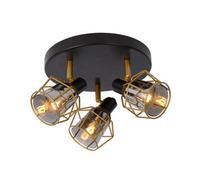 Lucide Nila Vintage Ceiling Spotlight 36Cm - 3Xe14 - Black