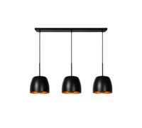 Lucide Nolan Classic Bar Pendant Light - 3Xe27 - Black