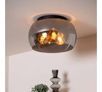 Lucide Olivia ceiling light smoked glass lampshade Ø 40cm