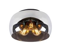 LUCIDE Olivia - Flush Ceiling Light - Ø 40 cm - 3xE27 - Smoke Grey
