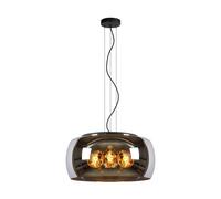 LUCIDE Olivia - Pendant Light - Ø 50 cm - 3xE27 - Smoke Grey