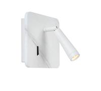 Lucide Oregon Modern Bedside Lamp - Led - 1X4W 3000K - With Usb Charging Point - White
