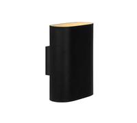 Lucide Ovalis 2 Light Up & Down Wall Fitting In Black Finish