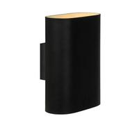 Lucide Ovalis Modern Up Down Wall Light - 2Xe14 - Black