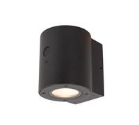 Lucide Perth Wall Light Outdoor- Solar Ø9cm LED Dim. 2850K/3150K IP65 - Day/Night Sensor - Black