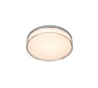 Lucide Plano Flush Ceiling Light Outdoor 28Cm Led Dim. Cct 1X16W 2700K/4000K Ip44 - Opal, Grey