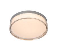 Lucide Plano Flush Ceiling Light Outdoor Diameter 23Cm Led Dim. Cct 1X11W 2700K/4000K Ip44 - Opal