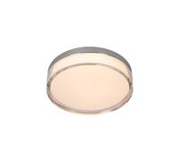LUCIDE Plano - Ceiling Light Indoor/Outdoor - Ø 23 cm - LED Dim. - CCT - 1x11W 2700K/4000K - IP44 - Opalin