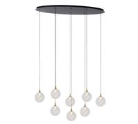 Lucide Premium Gisela Pendant Light - LED Dim. 2700K - Transparent, Black