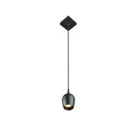 Lucide Preston Single Light Bathroom Ceiling Pendant In Black Finish
