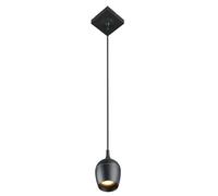 Lucide Preston Single Light Bathroom Ceiling Pendant In Black Finish