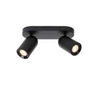 Lucide Punch 2 Light Bar Spotlight Fitting In Black Finish