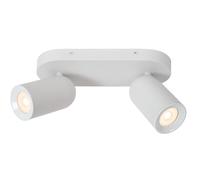 Lucide 'PUNCH' Dimmable Tiltable Adjustable Classic Ceiling Spotlight 2xGU10 in White Lucide White